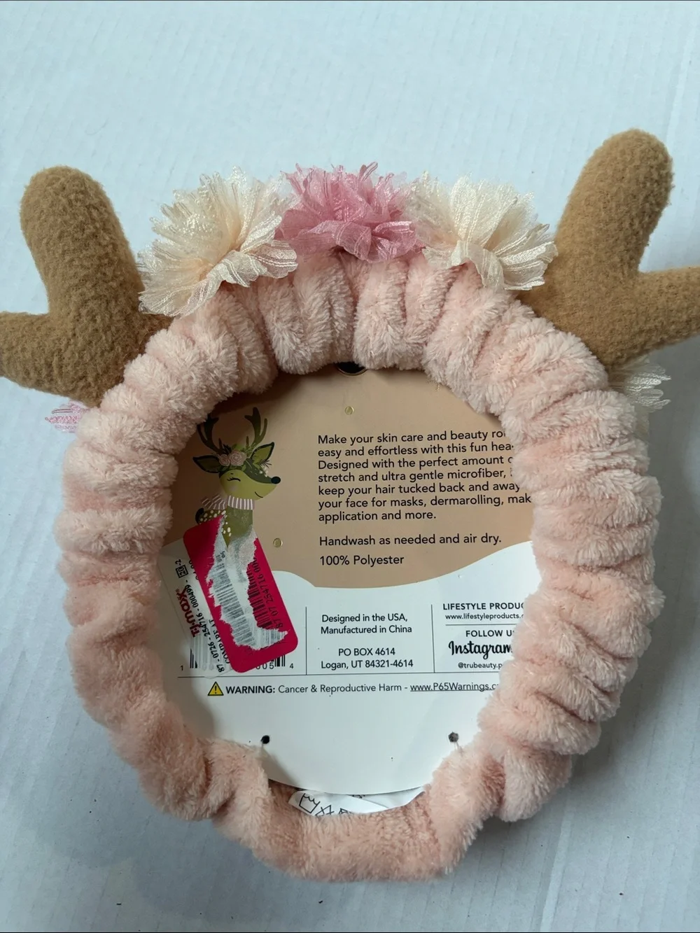 Microfiber beauty Flower Headband- Pink